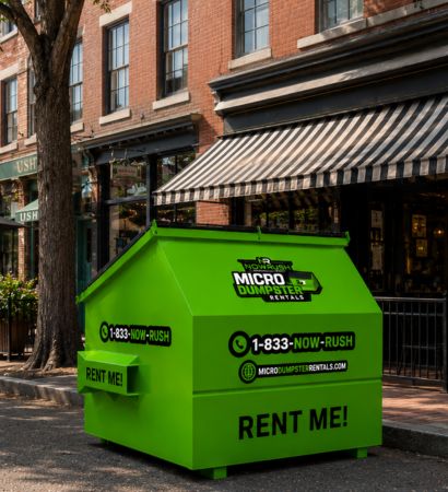6-yard micro dumpster for commercial cleanup project