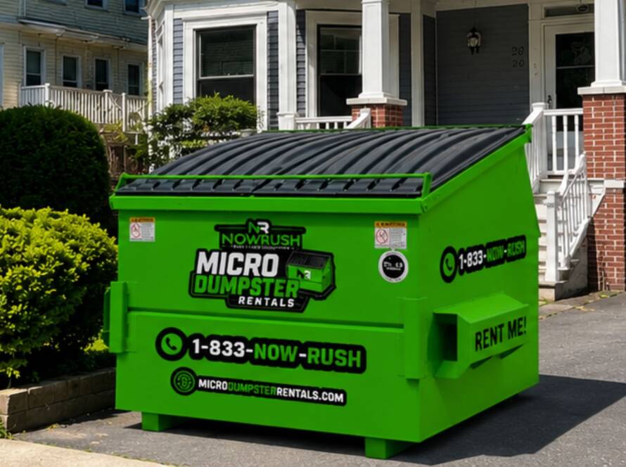 front load dumpster 6 cubic yards for home cleanout