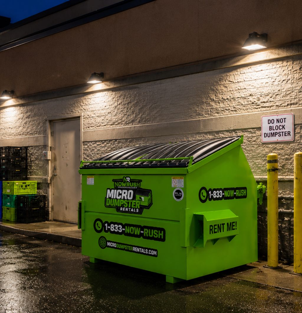 6-yard dumpster for commercial cleanup projects