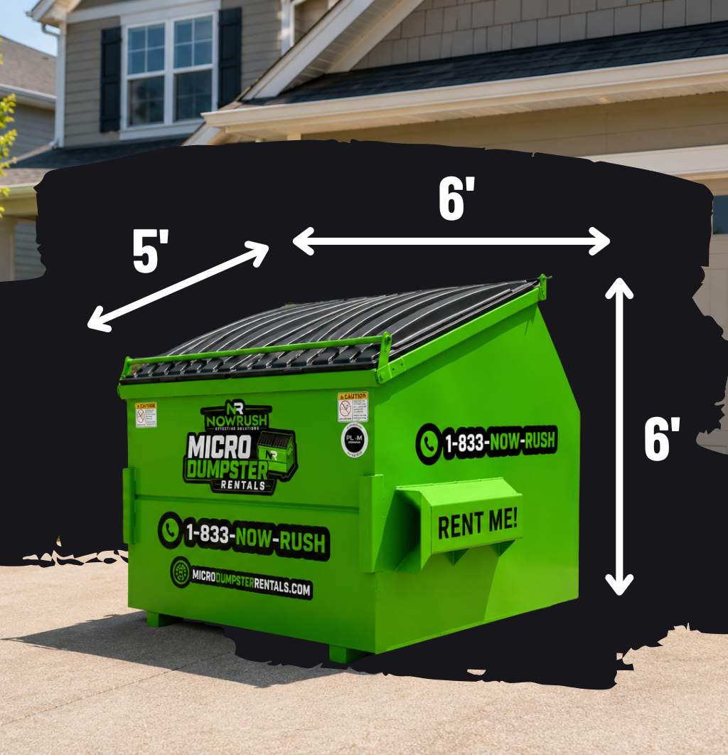 micro dumpster dimensions