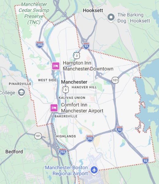 map of manchester nh