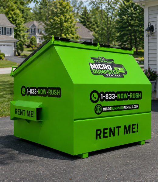 closeup of micro dumpster